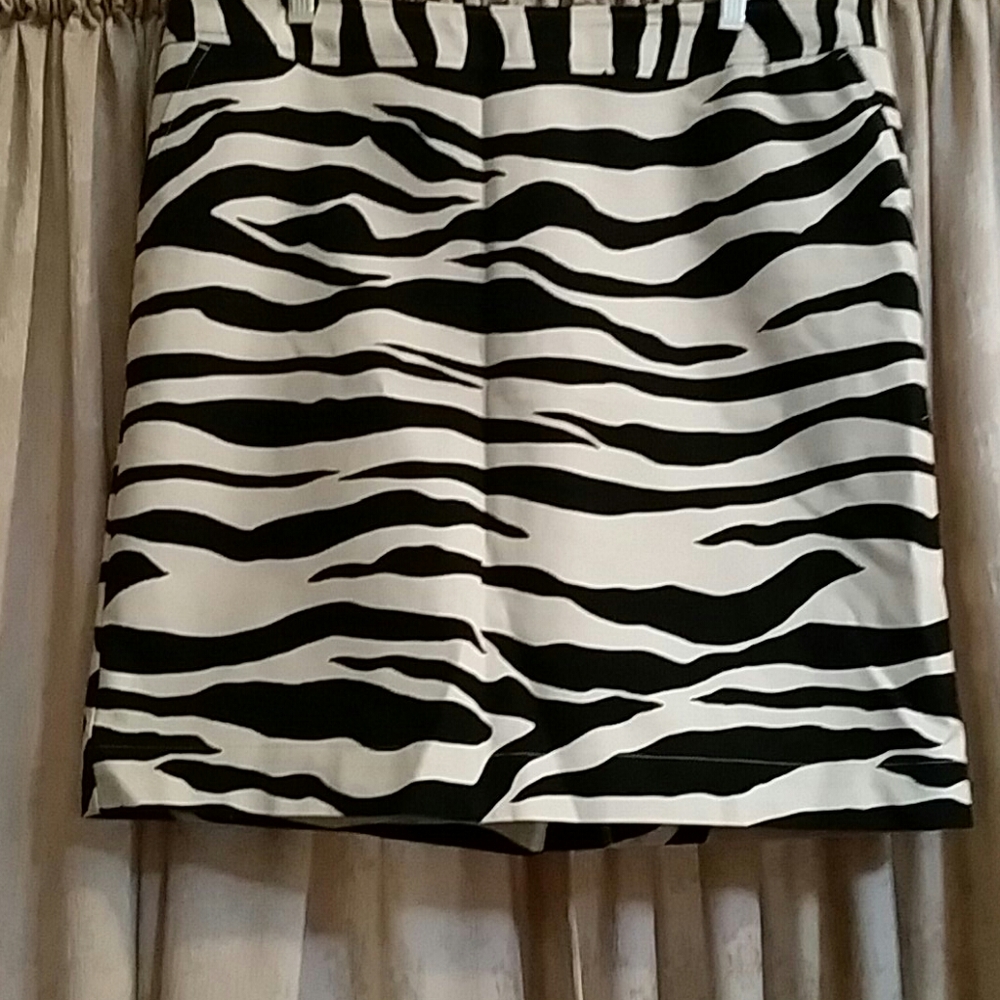 Zebra print mini skirt